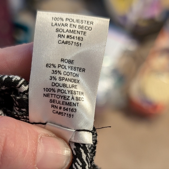 NWoT Jessica Simpson Bow Back Black & White Fit & Flare Dress Size 6 - Picture 8 of 8